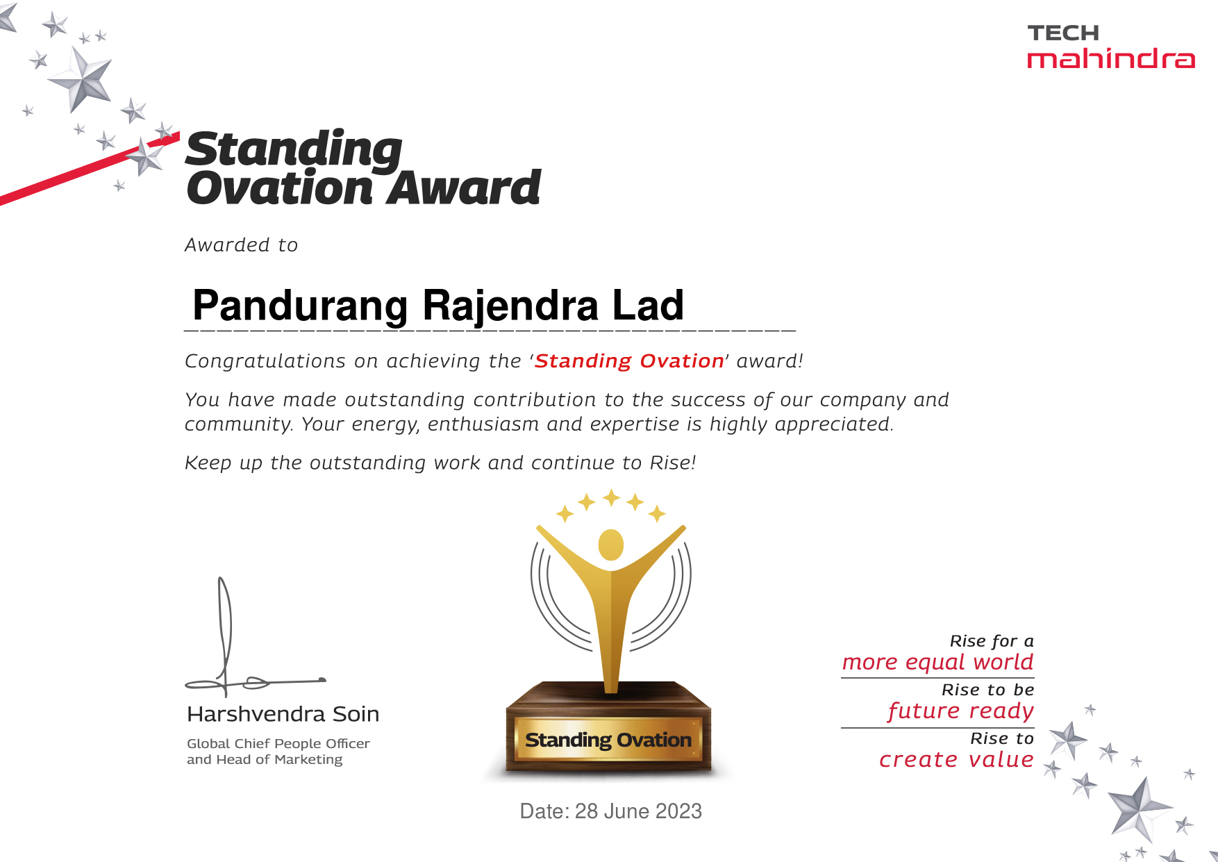 Standing Ovation Award