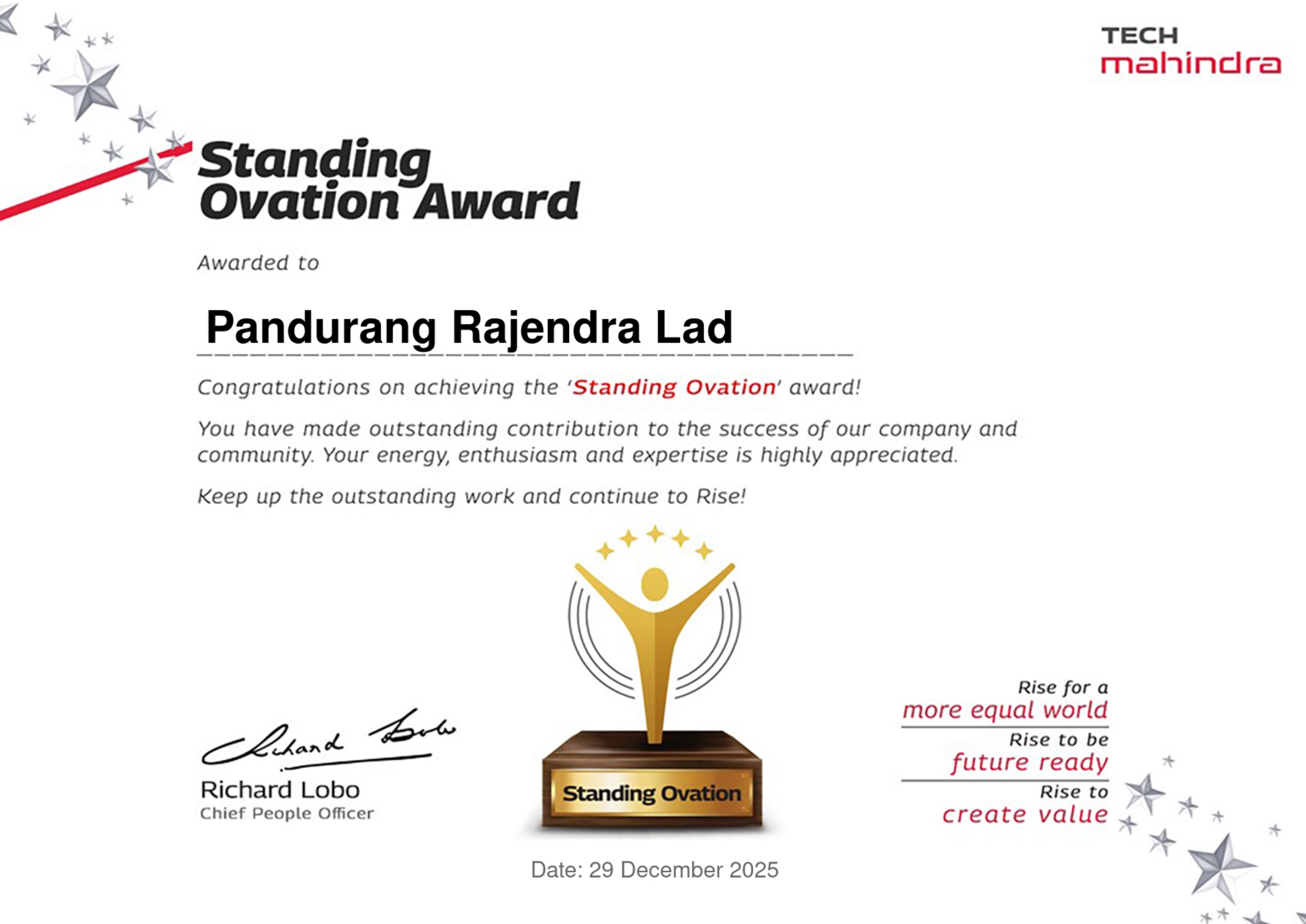 Standing Ovation Award 2025
